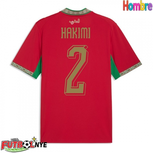 Camiseta Marruecos Achraf Hakimi #2 Primera Equipación Mundial 2026 manga corta